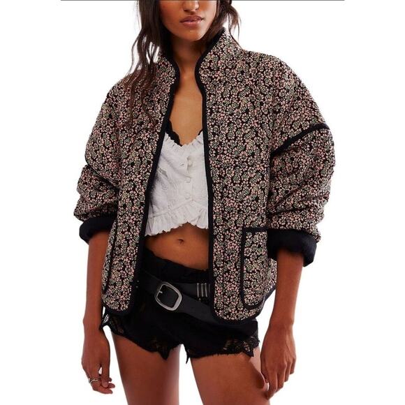 Free People Chloe Jacket in Midnight Combo Large - Picture 2 of 2